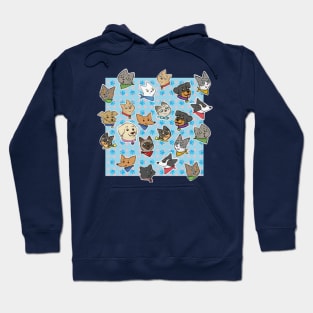 Pets pattern blue Hoodie